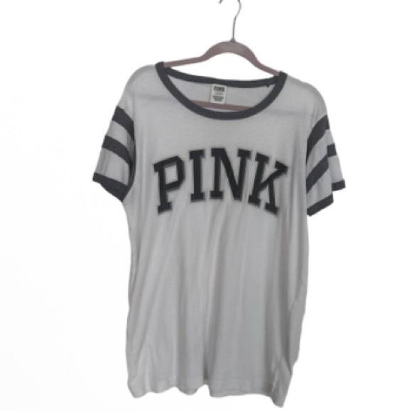 PINK Victoria's Secret Tops - PINK Victoria's Secret Gray and White Label